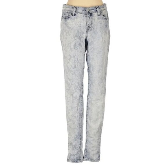 J Brand Skinny Leg Jeans Paisley Print Size 25 or 2 Light - Picture 1 of 7